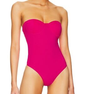 Superdown Stef Bustier Bodysuit in Pink revolve NEW